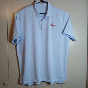 Peter Millar Summer Comfort XXL Blue Pinstriped "Bama Law" Golf Polo (0774G4)